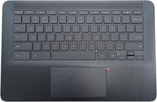 For HP Chromebook 14 G6 Top Palmrest Case Keyboard Touchpad L90459-001 US picture