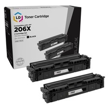 LD 2PK Replacement for HP 206X W2110X HY Black Toner for M255dw M283cdw M283fdw picture