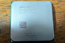 AMD FX 6300 AM3 processor with heatsink and coolermaster fan picture