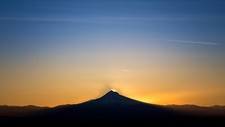 Landscape nature mountains mount hood oregon usa dark Custom Gaming Mat Desk picture