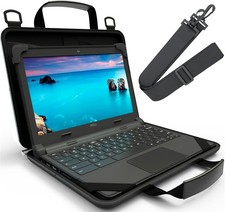 13-14 Inch Always-on Chromebook Protective Hard Case with Adjustable Strap and H picture
