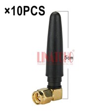 10PCS Right Angle 824-960MHz SMA Male Plug 5cm Small Stubby Chili GSM Antenna picture