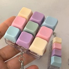 1/4/5/9 Button Mechanical Keyboard Fidget Clicker Keychain Stress Relief picture
