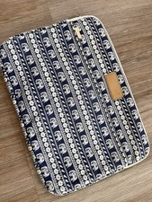 Laptop Sleeve CoolBell Blue Elephant Print Padded Canvas Case Excellent picture