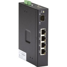 Black Box 5-Port Industrial Gigabit Ethernet Switch PoE+ Extreme Temperature picture
