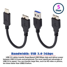 CY 2pcs/set USB-C to Micro 3.0 and USB 3.0 Type-A Male to Micro 3.0 B Male Disk picture