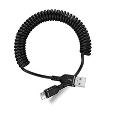 3FT USB A to USB C Coiled Cable for iPhone 18 17 16 15 CarPlay Car Charger Cord picture