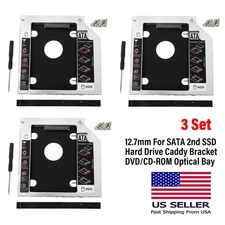HDD Universal CD/DVD Caddy 12.7mm SATA to SATA Hard Drive Adapter For Laptop 3x picture