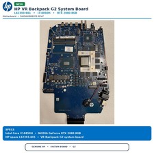 NEW HP VR Backpack G2 System Board L62393-601 i7-8850H RTX 2080 8GB Motherboard picture
