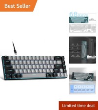 Stylish Grey/Black 60% Mechanical Keyboard - Clicky Blue Switch & RGB Lighting picture