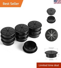 10 Pack 2-3/8 Inch Flexible Desk Grommet,Organize Wires and Cables on Office ... picture