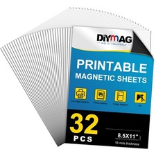 DIYMAG Printable Magnetic Sheets, Glossy 32Pcs 8.5