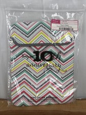 Thirty One Tote A Tablet Party Punch Chevron Print Office Tablet Case Cover picture