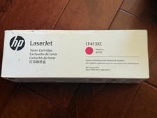 HP 410X Magenta CF413XC High Volume Print Toner Cartridge  Geniune OEM - Sealed picture