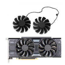 Pair Fans Cooling Fan For EVGA GeForce GTX 1050 1050TI PLA09215B12H 88MM 4Pin picture