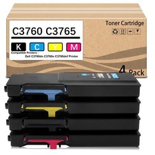 4 Pack C3760 C3765 Toner Cartridge for 331-8429 331-8430 331-8431 331-8432 for picture