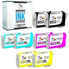 CMYi 8PK Replacement 802XL Cartridge for Epson WorkForce EC-4020 EC-4030 EC-4040 picture