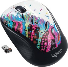 Logitech M325S Wireless Mouse Black & Multicolor Celebration Design NEW picture
