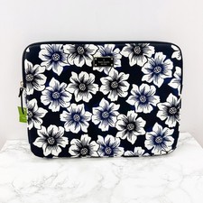 Kate Spade Padded Universal Laptop Cas Black Floral Blake Avenue NWT 14x10 picture
