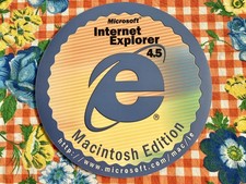 Vintage 90's INTERNET EXPLORER Browser Mousepad Microsoft for Mac Retro RARE picture