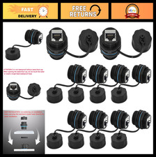 10PCS Waterproof CAT6 RJ45 Connector Coupler, Shielded Ethernet LAN Adapter 8P8C picture