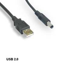 10x 3ft USB 2.0 Type A to 5.5x2.1mm DC 5V Power Charge Cable Connector picture