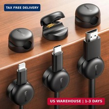 Lamicall 6 Pack Cable Clips, Compact Spring Cord Organizer Holder for Desk picture