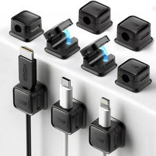 Organizador magnetico cables 9 piezas clips adhesivos para cargadores uso diario picture