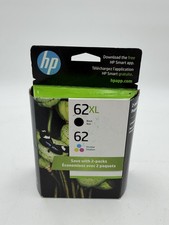Genuine HP 62 XL Black & 62 Tri-Color Ink Combo 2 Pack 12/25 New Sealed 09/2025 picture