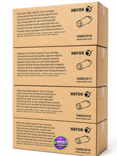 Genuine Xerox C600 Extra High-Yield Toner Set 106R03916 - 106R03919 We Ship Fast picture