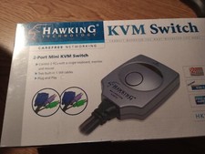 Hawking Technology HKS102 2-Ports Mini KVM switch PS/2. New Sealed picture