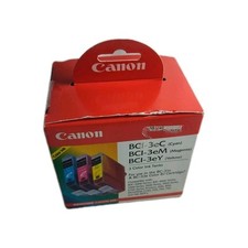 Canon 3e Cyan Yellow Magenta Color Ink Cartridges BCI-3e Combo Set – Sealed picture