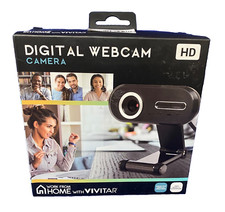 Vivitar VWC104-BLK USB HD Digital Webcam w/Mic-Optimized for Zoom-Brand NEW picture