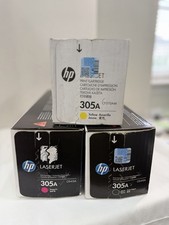 Genuine HP 305A 3 Set OEM LaserJet Toner Cartridge Black Magenta Yellow New Seal picture