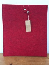 New NWT West Elm Red Felt Tablet Carrying Case iPad Holder Sleeve Folio Pouch picture