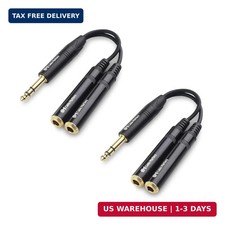 2-Pack TRS Male to 2X TRS Female 1/4 Splitter Cable (1/4 Inch Head picture