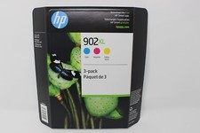 Genuine HP 902XL Cyan Magenta Yellow 3PK Ink Cartridges T0A41BN Exp. 10/2027 picture