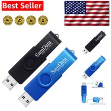 Dual Pack 64GB USB 2.0 Flash Drives in Elegant Black & Blue - Reliable Storage picture