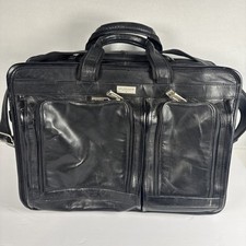U.S. Luggage New York Wide Body Leather Portfolio Briefcase Computer Pocket File picture