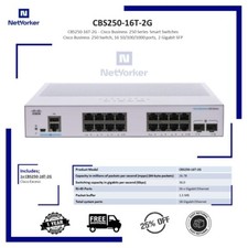 Cisco Refresh  CBS250-16T-2G 16 Port Gigabit Ethernet Switch- Same Day Shipping picture