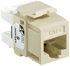 Leviton 61110-RI6 eXtreme CAT6 QuickPort Jack Ivory picture