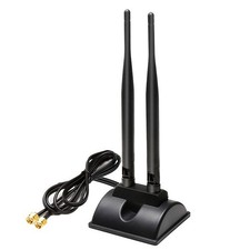 High Gain 2.4G/5G Dual Band WiFi Antenna SMA Female Connector W/ Magnetic Base picture
