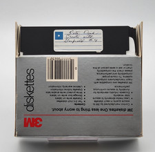 Vtg 3M Diskettes in Box SS DD RH 5.25 Inch Floppy Discs Computer Part picture