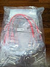 Cat6 UTP RJ45 Ethernet Patch Cable 1 ft Red Gold Plated (10-Pack) picture
