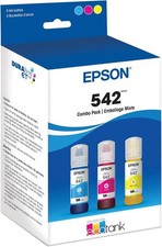 Epson 542 Pigment Ink 3 Color Set C/M/Y Genuine EcoTank Pro ET-5150 ET-16600 NEW picture