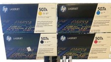 Lot of 4 HP 507 Toner Set Black Cyan Magenta Yellow CE400A CE401A CE402A CE403A picture