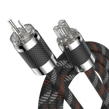 Audiocrast HiFi Power Cord, 4.9FT/1.5M, 15MM, 125V 15A, Copper Shielding, OFC... picture