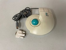 Vintage Logitech TrackMan Stationary T-CD2-6F Trackball mouse PS/2 3628 Adapter picture