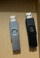 2‑Pack 32GB USB Flash Drives Thumb Drives – Black & Gray Portable Memory Sticks  picture