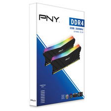 PNY 32GB (2 x 16GB) 3600MHz CL18 EPIC-X RGB DDR4  Desktop Memory Kit - Black OB picture